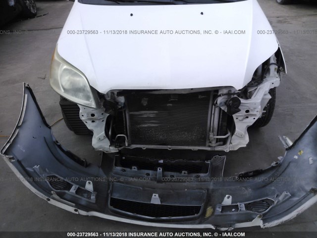 KL1TD66E69B335859 - 2009 CHEVROLET AVEO LS/LT WHITE photo 6