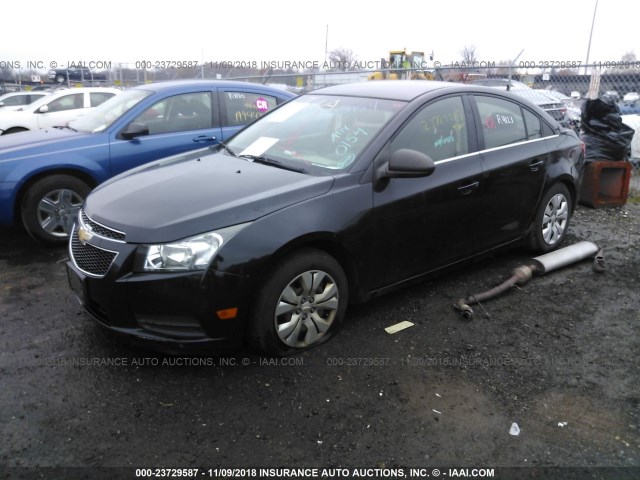 1G1PD5SH7C7130154 - 2012 CHEVROLET CRUZE LS BLACK photo 2