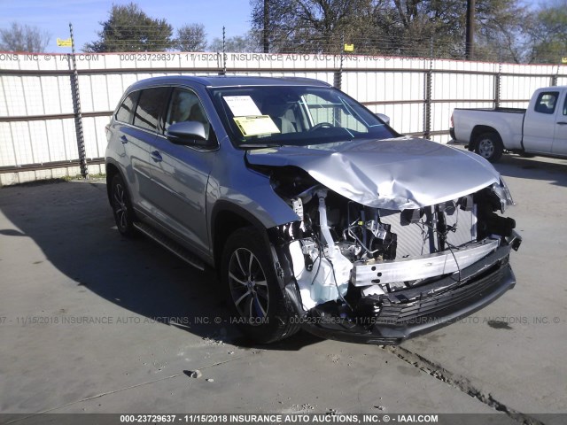 5TDKZRFH4JS287762 - 2018 TOYOTA HIGHLANDER SE/XLE SILVER photo 1