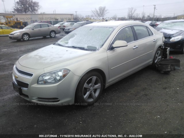 1G1ZC5E07CF170273 - 2012 CHEVROLET MALIBU 1LT GOLD photo 2