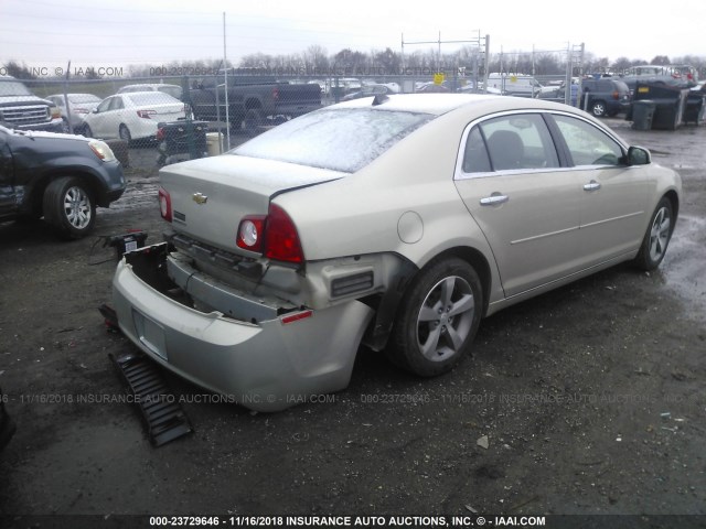 1G1ZC5E07CF170273 - 2012 CHEVROLET MALIBU 1LT GOLD photo 4