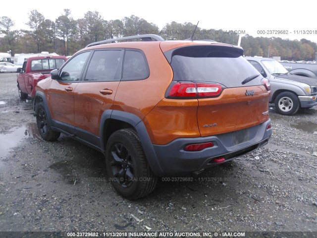 1C4PJMBS5EW215833 - 2014 JEEP CHEROKEE TRAILHAWK ORANGE photo 3