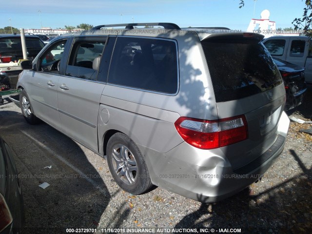 5FNRL38625B055258 - 2005 HONDA ODYSSEY EXL GRAY photo 3