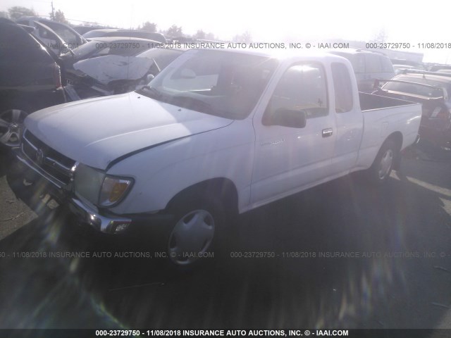 4TAVL52NXXZ451585 - 1999 TOYOTA TACOMA XTRACAB WHITE photo 2