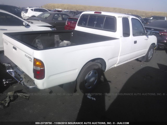 4TAVL52NXXZ451585 - 1999 TOYOTA TACOMA XTRACAB WHITE photo 4