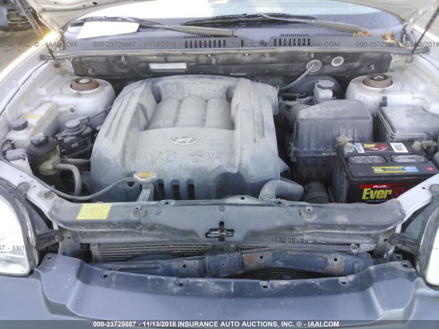 KM8SC13D84U784717 - 2004 HYUNDAI SANTA FE GLS/LX SILVER photo 10