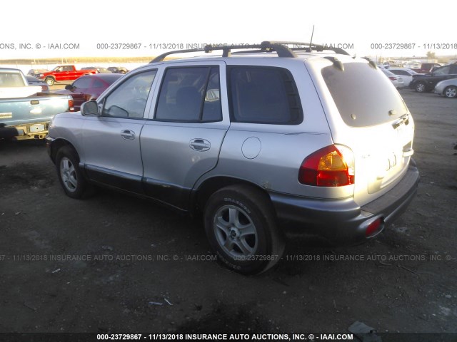 KM8SC13D84U784717 - 2004 HYUNDAI SANTA FE GLS/LX SILVER photo 3