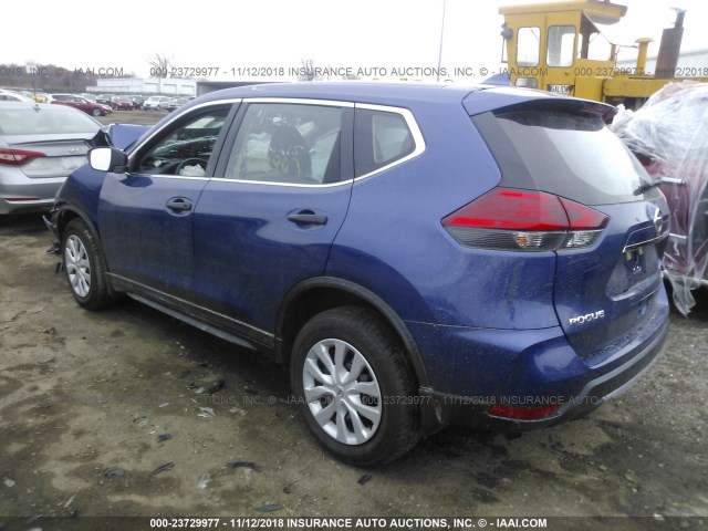 KNMAT2MV5HP567742 - 2017 NISSAN ROGUE S/SV BLUE photo 3