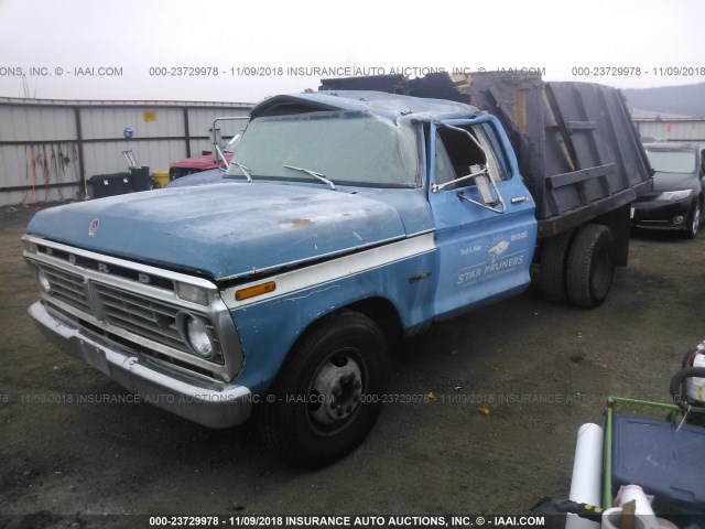 F37YKR10167 - 1973 FORD CUSTOM 500  BLUE photo 2