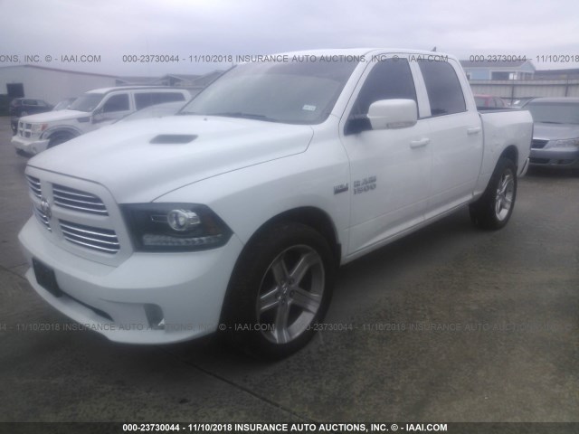 1C6RR6MT7GS286195 - 2016 RAM 1500 SPORT WHITE photo 2