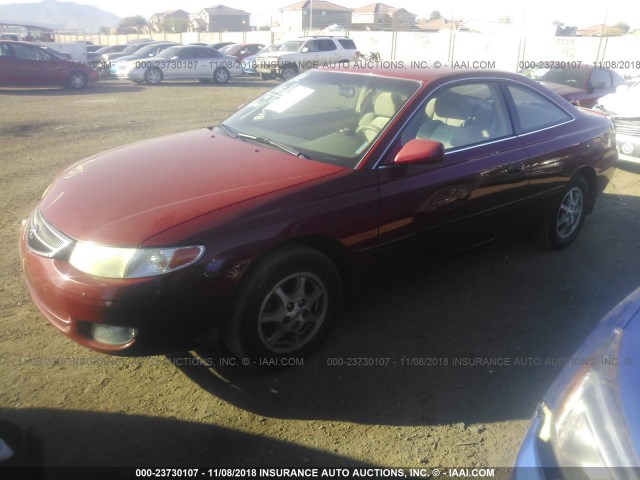 2T1CG22P31C521171 - 2001 TOYOTA CAMRY SOLARA SE RED photo 2