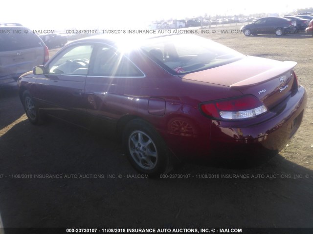 2T1CG22P31C521171 - 2001 TOYOTA CAMRY SOLARA SE RED photo 3