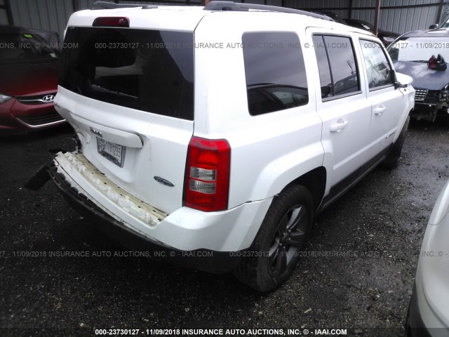 1C4NJPFA9ED681982 - 2014 JEEP PATRIOT LATITUDE WHITE photo 4