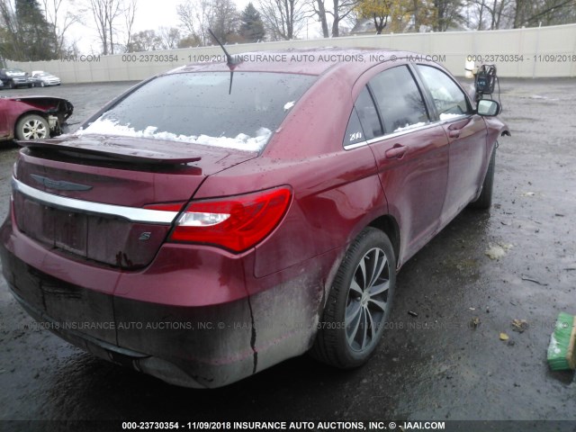 1C3CCBCG1DN521153 - 2013 CHRYSLER 200 LIMITED RED photo 4