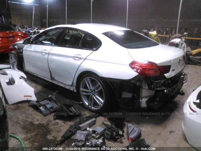 WBA6D6C5XHG388315 - 2017 BMW 650 XI/GRAN COUPE WHITE photo 3