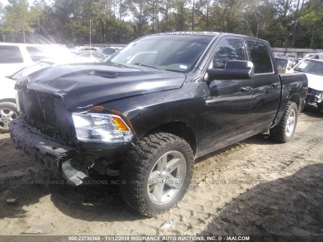 1D7RV1CT3BS516984 - 2011 DODGE RAM 1500 BLACK photo 2