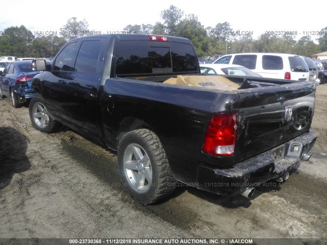 1D7RV1CT3BS516984 - 2011 DODGE RAM 1500 BLACK photo 3