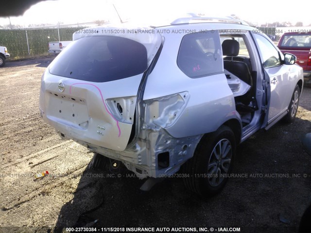 5N1AR2MM2EC647908 - 2014 NISSAN PATHFINDER S/SV/SL/PLATINUM SILVER photo 6