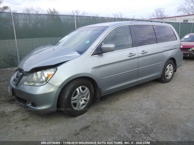 5FNRL38757B142292 - 2007 HONDA ODYSSEY EXL SILVER photo 2