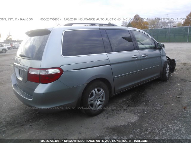 5FNRL38757B142292 - 2007 HONDA ODYSSEY EXL SILVER photo 4