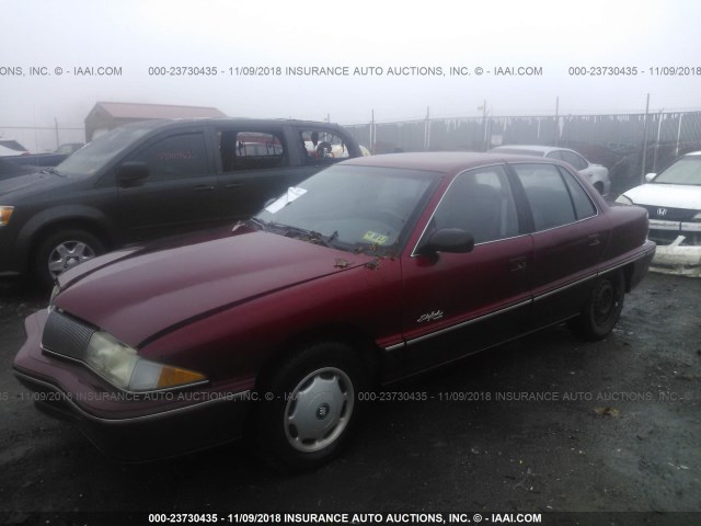 1G4NV55D0SC403893 - 1995 BUICK SKYLARK GRAN SPORT/CUSTOM/LIMITED RED photo 2