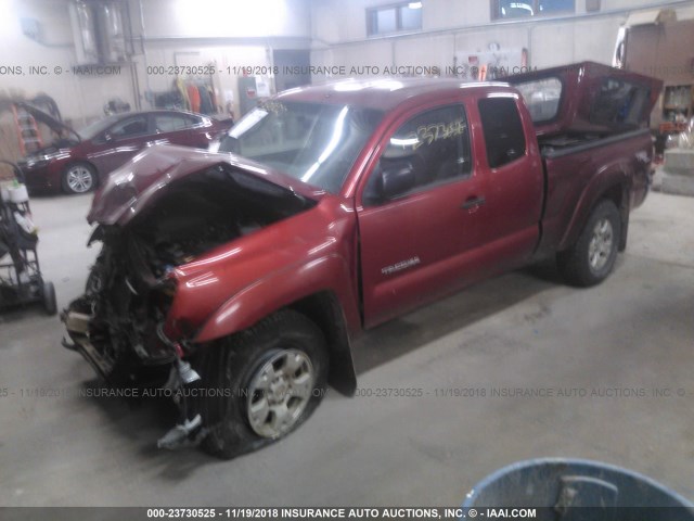 5TEUU42N08Z522449 - 2008 TOYOTA TACOMA ACCESS CAB წითელი ფოტო 2