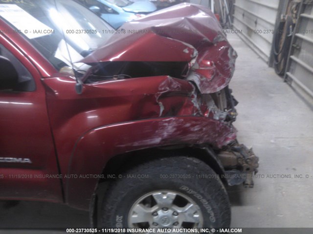 5TEUU42N08Z522449 - 2008 TOYOTA TACOMA ACCESS CAB წითელი ფოტო 6