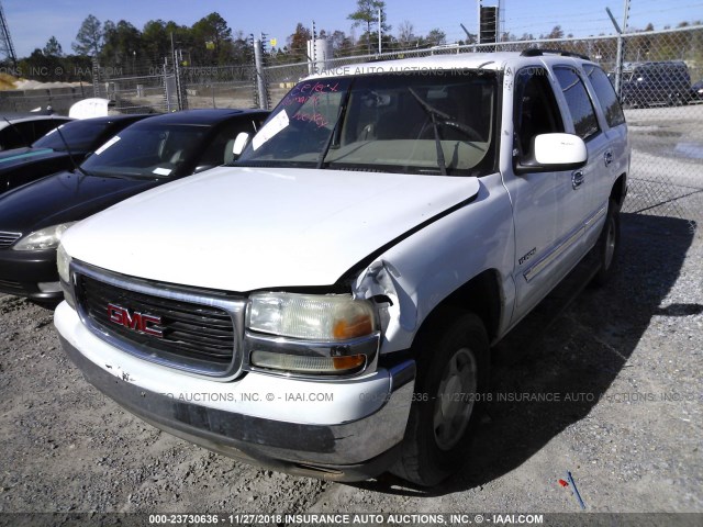 1GKEC13V54R174937 - 2004 GMC YUKON WHITE photo 2