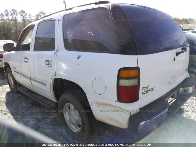 1GKEC13V54R174937 - 2004 GMC YUKON WHITE photo 3