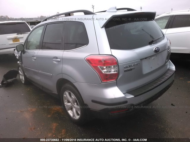 JF2SJAHC3GH425915 - 2016 SUBARU FORESTER 2.5I LIMITED SILVER photo 3