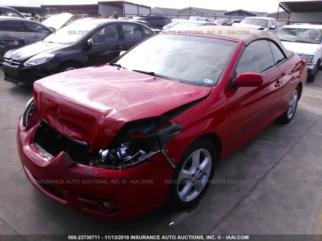 4T1FA38P48U144984 - 2008 TOYOTA CAMRY SOLARA SE/SLE/SPORT RED photo 2