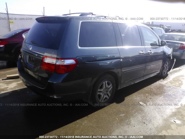 5FNRL38626B413752 - 2006 HONDA ODYSSEY EXL GRAY photo 4