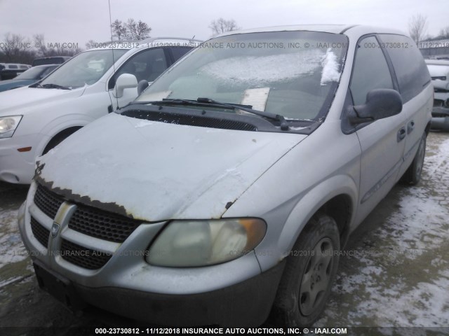 1B4GP25372B503084 - 2002 DODGE CARAVAN SE WHITE photo 2