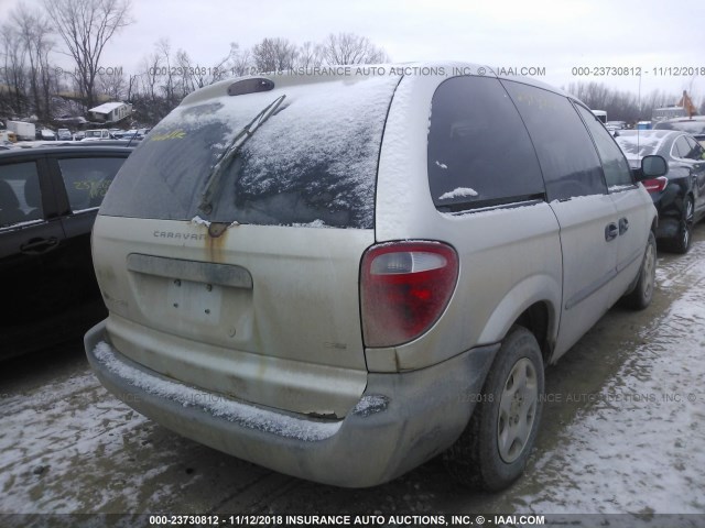 1B4GP25372B503084 - 2002 DODGE CARAVAN SE WHITE photo 4