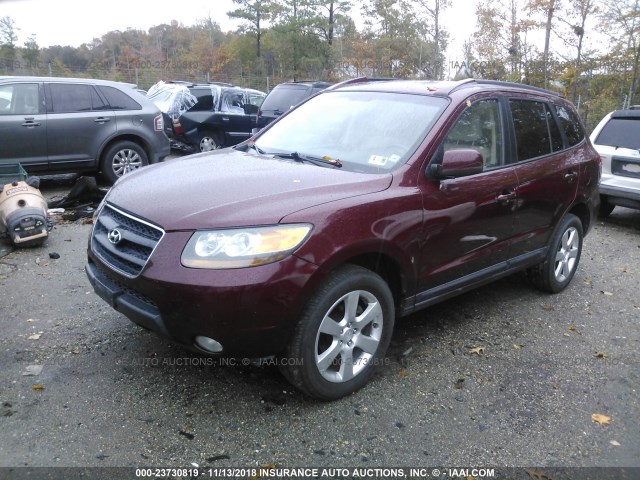 5NMSH13E38H190774 - 2008 HYUNDAI SANTA FE SE/LIMITED RED photo 2