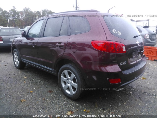 5NMSH13E38H190774 - 2008 HYUNDAI SANTA FE SE/LIMITED RED photo 3