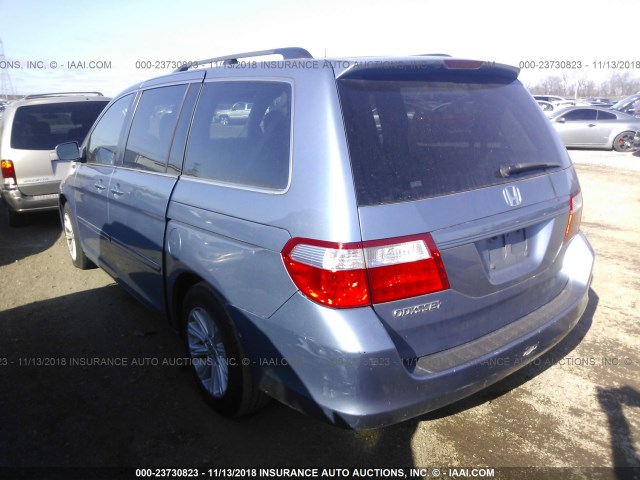 5FNRL386X6B064887 - 2006 HONDA ODYSSEY EXL BLUE photo 3