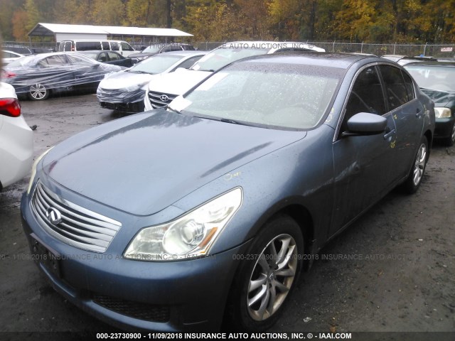 JNKCV61F19M356739 - 2009 INFINITI G37 BLUE photo 2