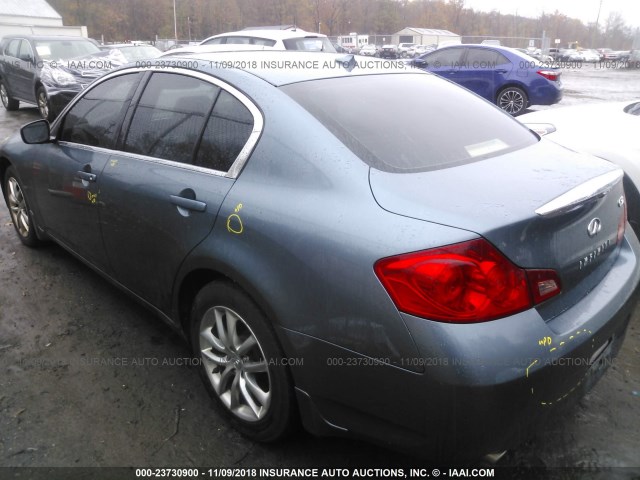 JNKCV61F19M356739 - 2009 INFINITI G37 BLUE photo 3