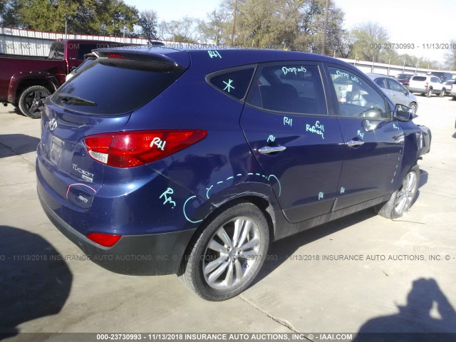 KM8JUCAC6AU021833 - 2010 HYUNDAI TUCSON GLS/LIMITED 蓝色 照片 4