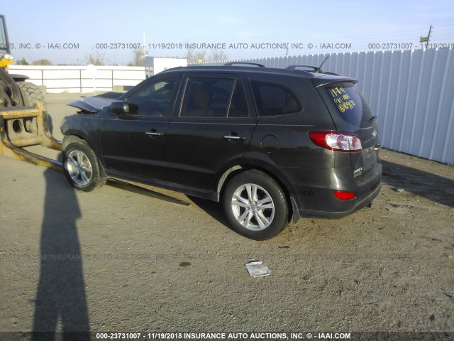 5XYZK3AB3CG102930 - 2012 HYUNDAI SANTA FE LIMITED GREEN photo 3