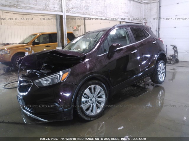 KL4CJESB0HB099791 - 2017 BUICK ENCORE PREFERRED BURGUNDY photo 2