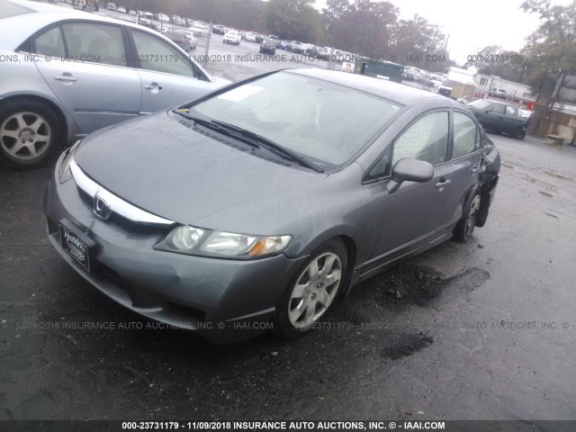 19XFA1F51BE012359 - 2011 HONDA CIVIC LX GRAY photo 2