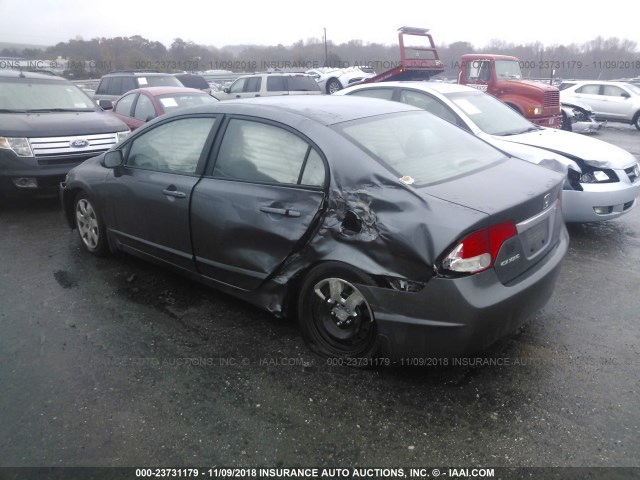 19XFA1F51BE012359 - 2011 HONDA CIVIC LX GRAY photo 3