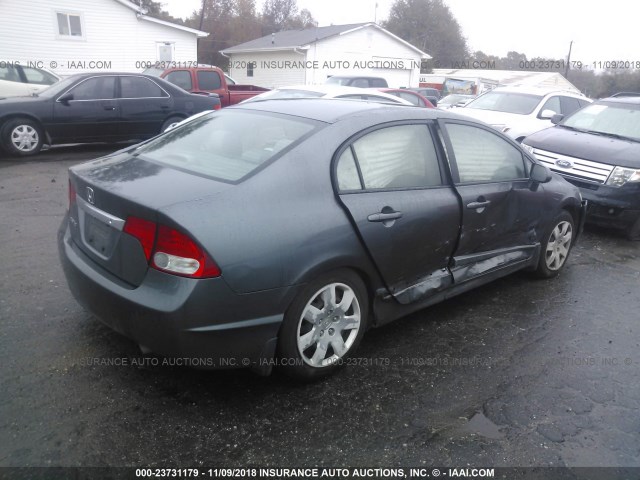 19XFA1F51BE012359 - 2011 HONDA CIVIC LX GRAY photo 4