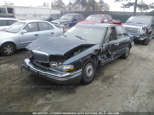 1G4CU5213R1604228 - 1994 BUICK PARK AVENUE ULTRA TEAL photo 2