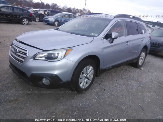 4S4BSACC6F3216730 - 2015 SUBARU OUTBACK 2.5I PREMIUM SILVER photo 2