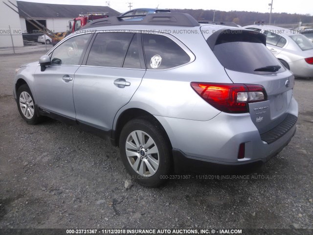 4S4BSACC6F3216730 - 2015 SUBARU OUTBACK 2.5I PREMIUM SILVER photo 3