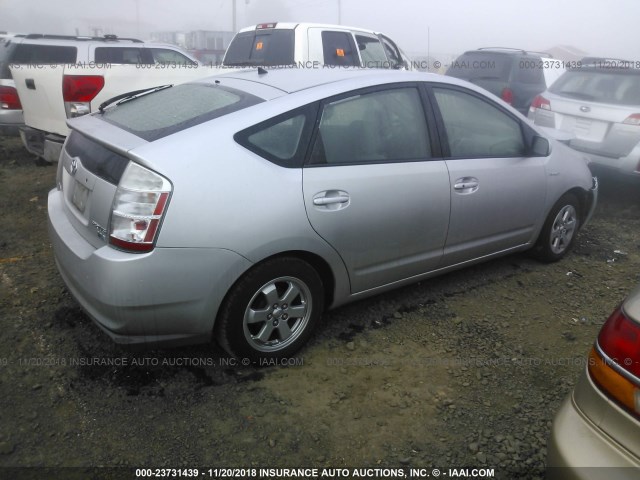 JTDKB20U983300454 - 2008 TOYOTA PRIUS SILVER photo 4