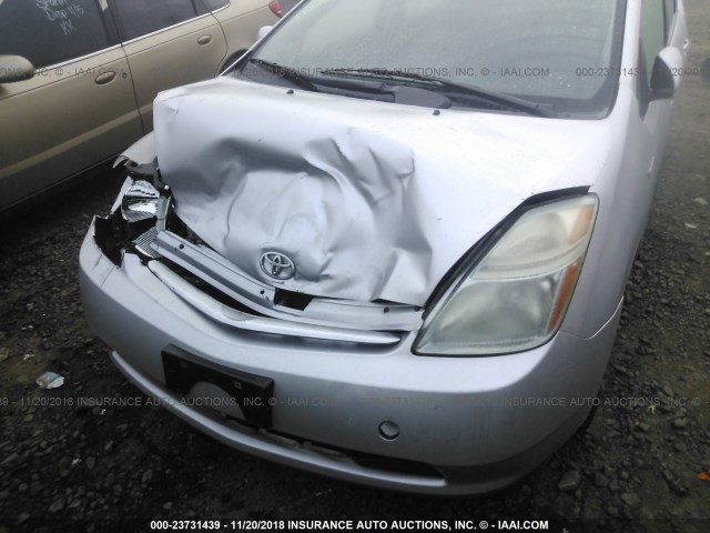 JTDKB20U983300454 - 2008 TOYOTA PRIUS SILVER photo 6